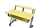 Acme - Suitor Music Recording Studio Desk 92904 Yellow & Black Finish