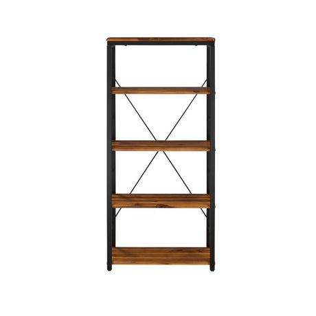 Acme - Jurgen Bookshelf 92912 Oak & Black Finish