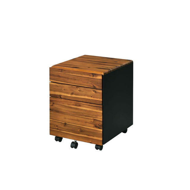 Acme - Jurgen File Cabinet 92913 Oak & Black Finish