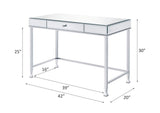 Canine Writing Desk 92975 Mirrored and Chrome Finish | Acme - 92975 - Home Elegance USA - 6