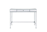 Acme - Canine Writing Desk 92975 Mirrored and Chrome Finish