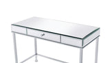 Acme - Canine Writing Desk 92975 Mirrored and Chrome Finish