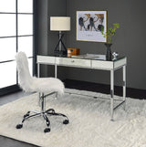 Acme - Canine Writing Desk 92975 Mirrored and Chrome Finish