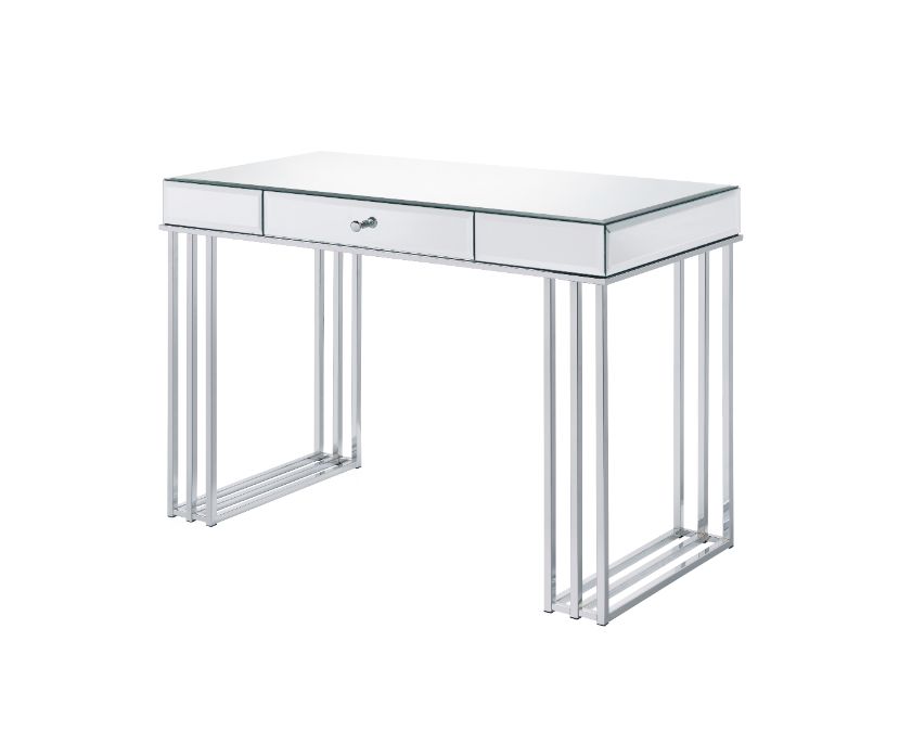 Critter Writing Desk 92979 Mirrored and Chrome Finish | Acme - 92979 - Home Elegance USA - 1