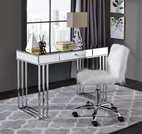 Critter Writing Desk 92979 Mirrored and Chrome Finish | Acme - 92979 - Home Elegance USA - 5