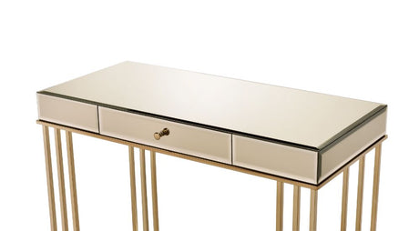 Critter Writing Desk 92981 Smoky Mirrored and Champagne Finish | Acme - 92981 - Home Elegance USA - 3