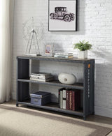 Cargo Bookshelf 92997 Weathered Oak & Gunmetal Finish | Acme - 92997 - Home Elegance USA - 3