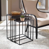 Coreene Iron Nesting Tables (Set of 3) - Black by Uttermost - View 3
