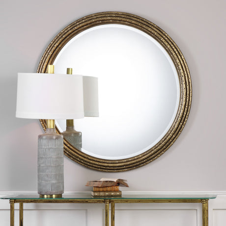 Spera Round Mirror - Gold by Uttermost - View 4