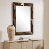 Diamond In The Rough Wood Mirror Gold / Woodtone - Dark Brown by Uttermost - View 3