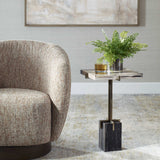 Rowman Petrified Wood Accent Table - Bronze / Dark Brown by Uttermost - View 3