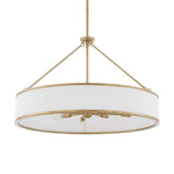 Algiers 8 Light Drum Pendant - Gold / White by Uttermost - View 3