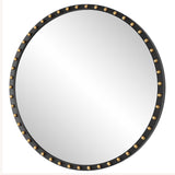 Sele Oversized Round Mirror - Black by Uttermost - View 4