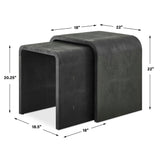 Interpose Nesting Side Table (Set of 2) - Black by Uttermost - View 5