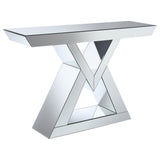 Console Table - Cerecita Console Table with Triangle Base Clear Mirror