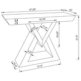 Console Table - Cerecita Console Table with Triangle Base Clear Mirror