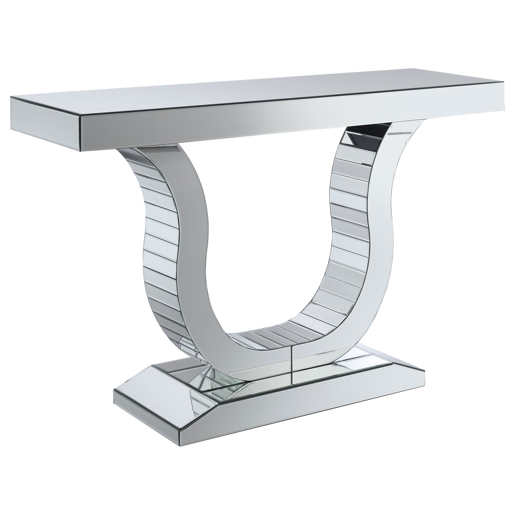 Console Table - Saanvi Console Table with U-shaped Base Clear Mirror