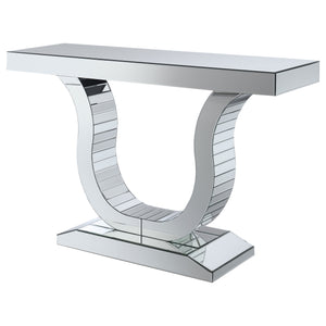 Console Table - Saanvi Console Table with U-shaped Base Clear Mirror