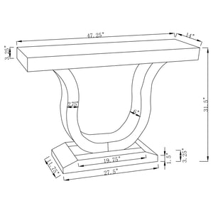 Console Table - Saanvi Console Table with U-shaped Base Clear Mirror