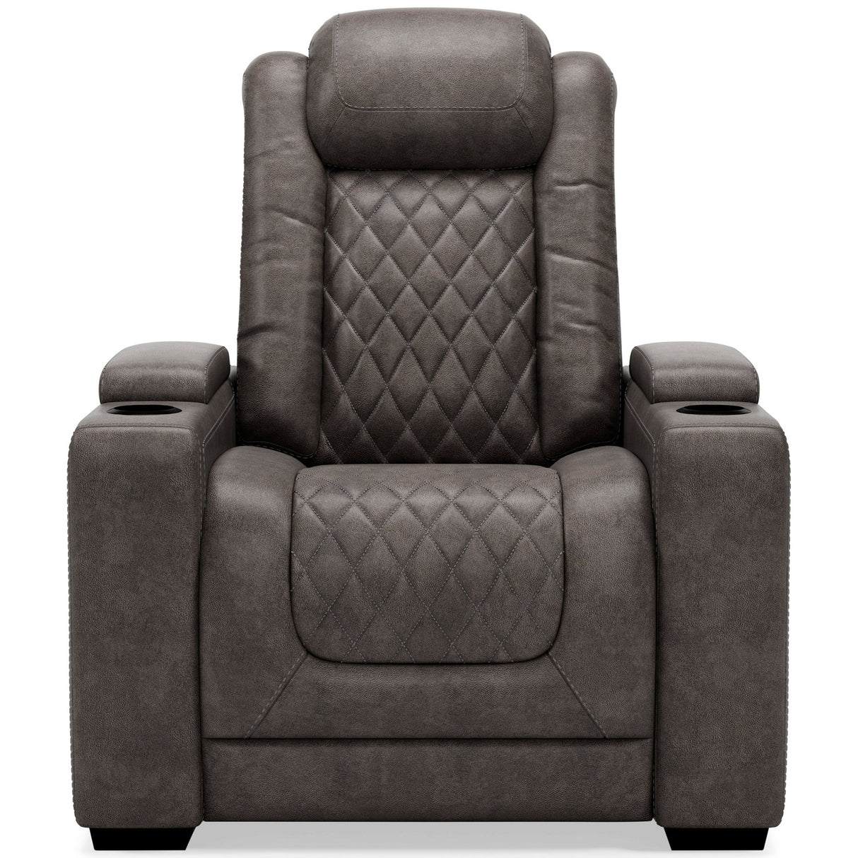 Ashley Gray HyllMont PWR Recliner/ADJ Headrest - Faux Leather - 9300313 - Home Elegance USA - 1