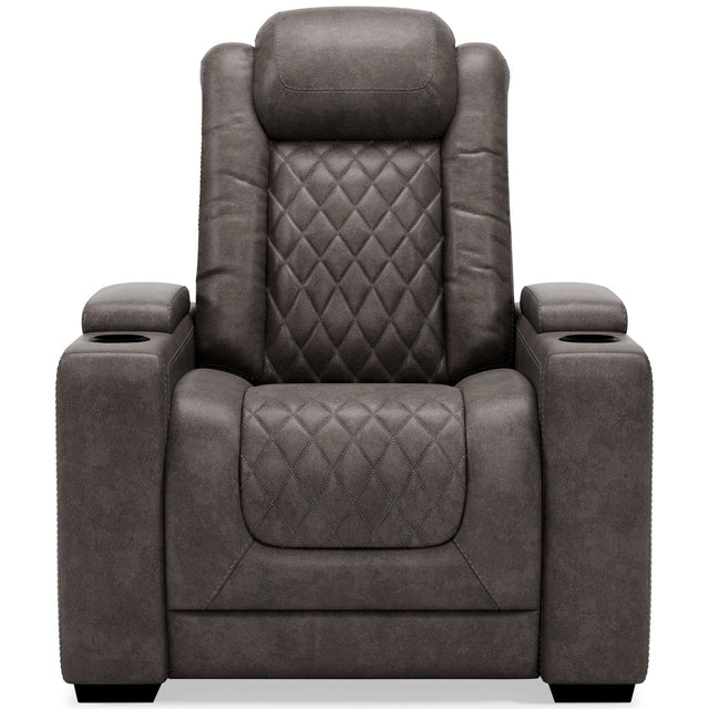 Ashley Gray HyllMont PWR Recliner/ADJ Headrest - Faux Leather - 9300313 - Home Elegance USA - 1