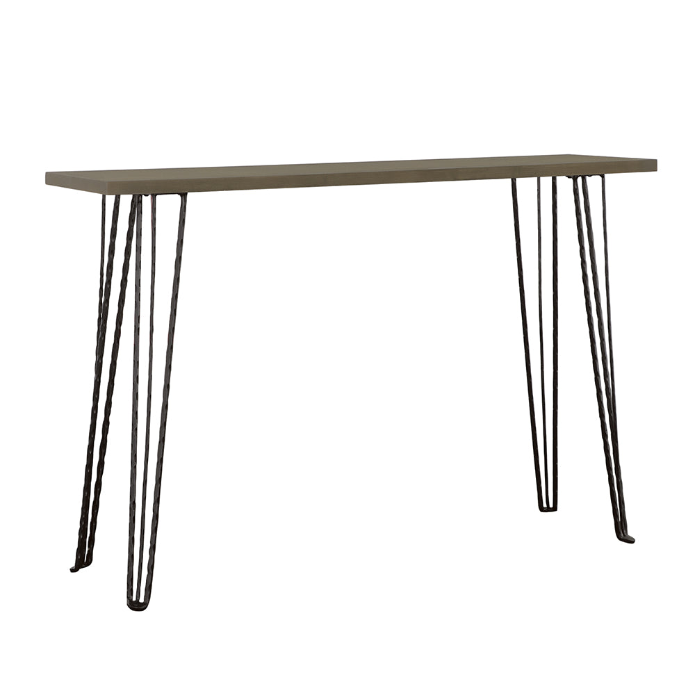 Console Table - Neville Rectangular Console Table Concrete and Black