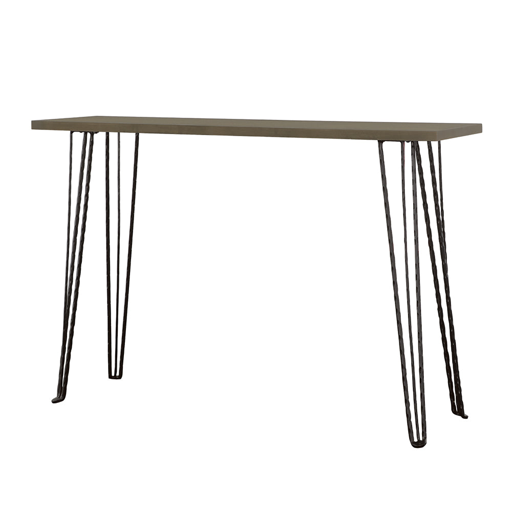 Console Table - Neville Rectangular Console Table Concrete and Black