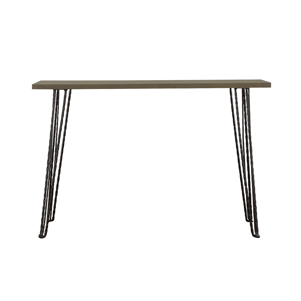 Console Table - Neville Rectangular Console Table Concrete and Black