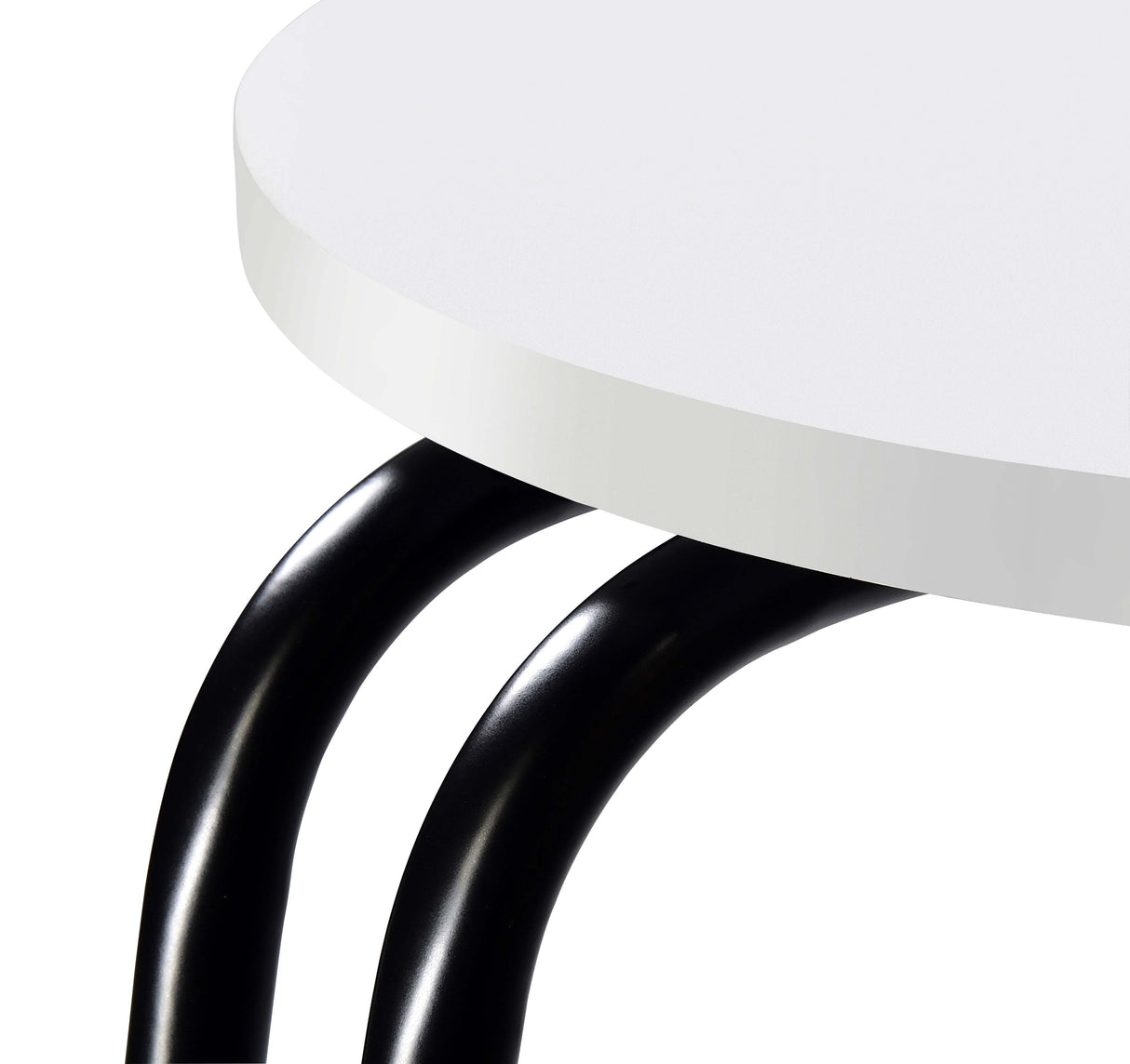 Side Table - Hilly 3-tier Round Side Table White and Black