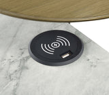 Side Table - Ottilie 3-tier Side Table With Wireless Charger White and Black
