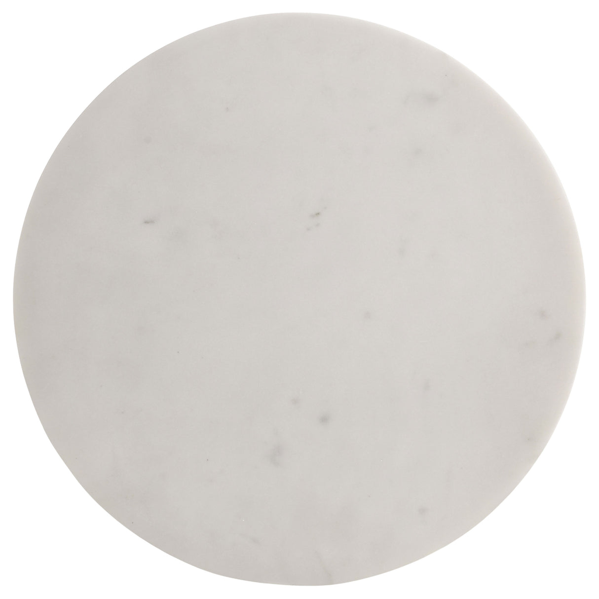 Side Table - Colette Round Marble Top Side Table White and Dark Grey