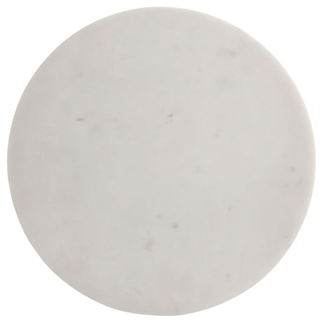 Side Table - Colette Round Marble Top Side Table White and Dark Grey