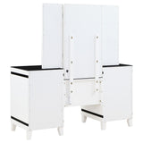 Vanity Set - Talei 6-drawer Vanity Set with Hollywood Lighting Black and White