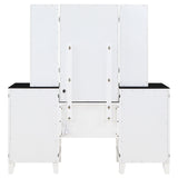 Vanity Set - Talei 6-drawer Vanity Set with Hollywood Lighting Black and White