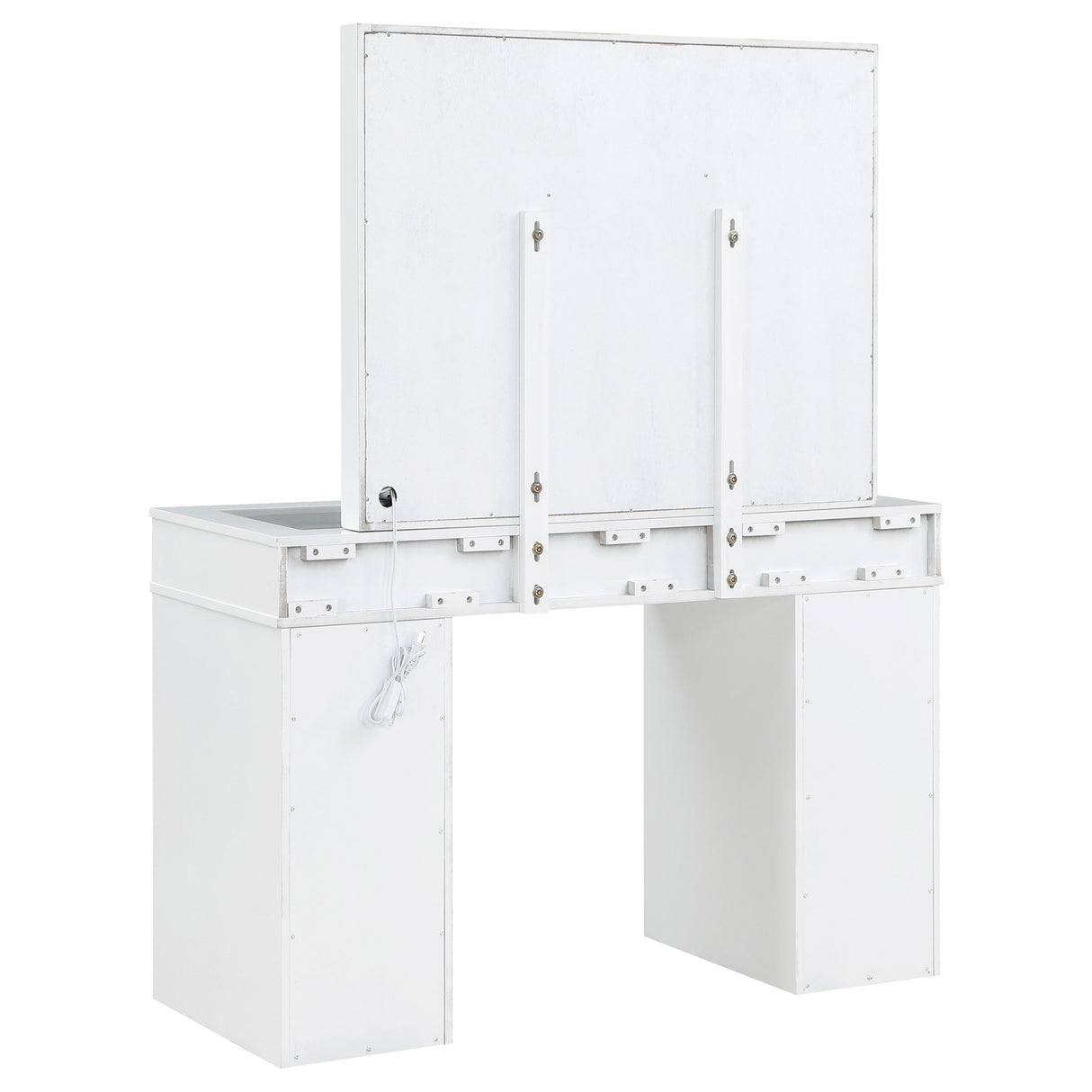 Vanity Set - Regina 3-piece Makeup Vanity Table Set Hollywood Lighting White and Mirror