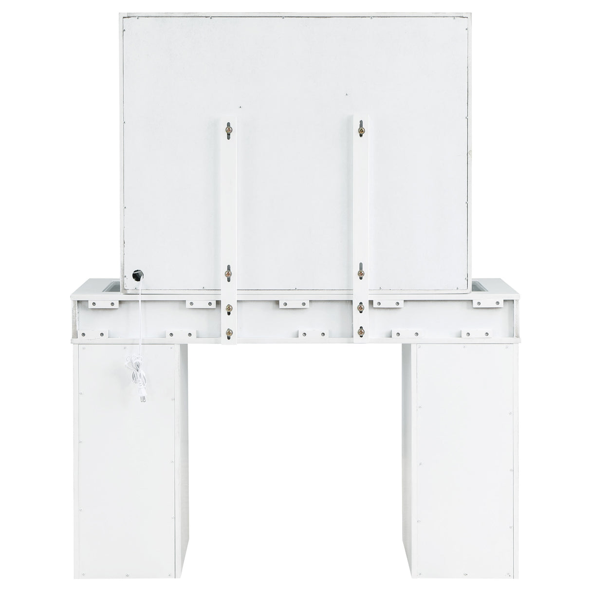 Vanity Set - Regina 3-piece Makeup Vanity Table Set Hollywood Lighting White and Mirror