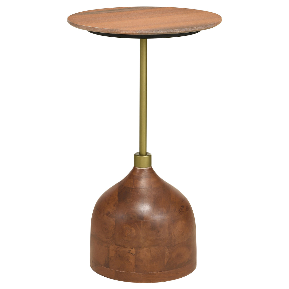 Side Table - Colima Round Wood Top Side Table Peach