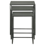 3 Pc Nesting Table - Imez 3-piece Rectangular Metal Nesting Table Grey