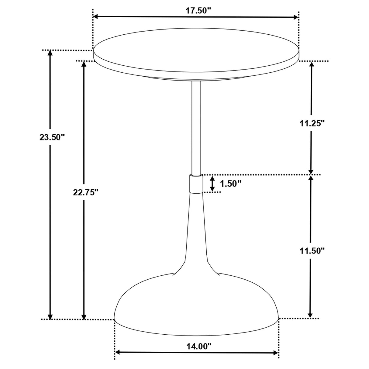 Alicia Round Marble Top Side Table Antique White | Coaster - 930252 - Home Elegance USA - 7