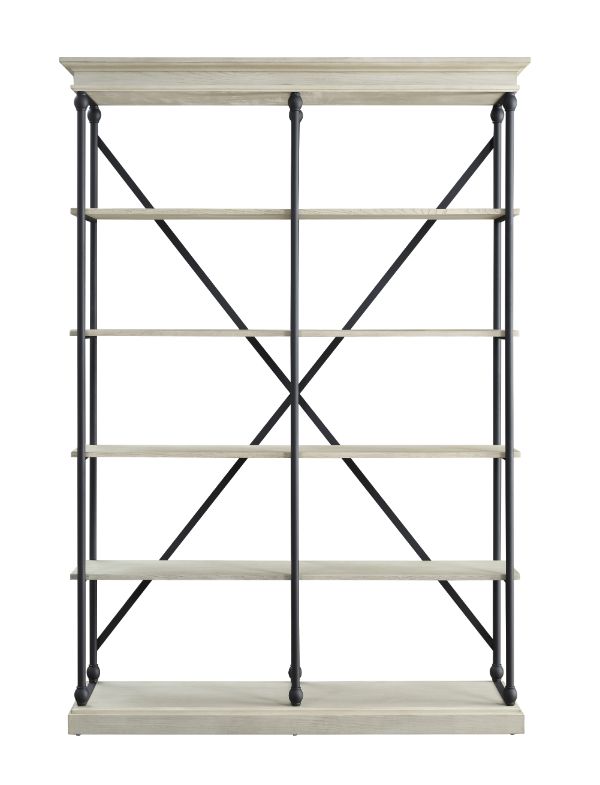 Acme - Rukia 58" Bookshelf 93034 White & Black Finish