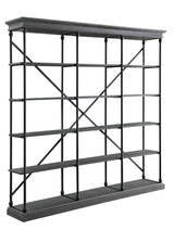 Acme - Rukia 84" Bookshelf 93038 Gray & Black Finish