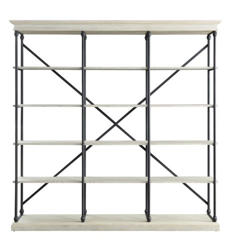 Acme - Rukia 84" Bookshelf 93040 White & Black Finish