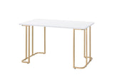 Acme - Estie Writing Desk(Same Ac00902) 93102 White & Gold Finish