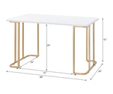 Acme - Estie Writing Desk(Same Ac00902) 93102 White & Gold Finish