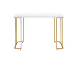 Acme - Estie Writing Desk(Same Ac00902) 93102 White & Gold Finish