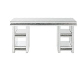 Acme - Noralie Writing Desk 93112 Mirrored & Faux Diamonds