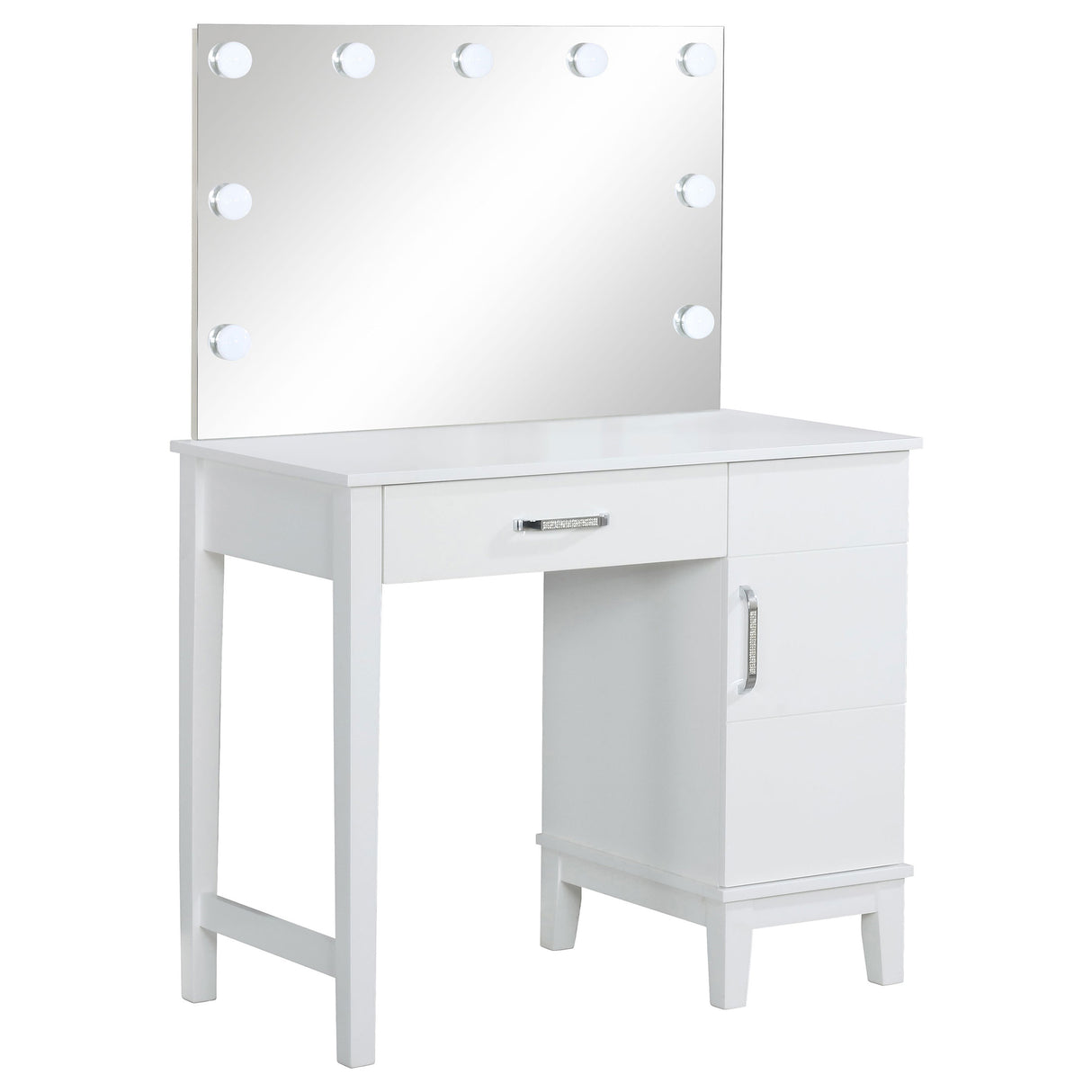 Vanity Set - Elijah Vanity Set with LED Lights White and Dark Grey