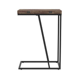 Side Table - Carly Expandable Chevron Rectangular Accent Table Tobacco