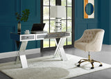 Acme - Noralie Writing Desk 93116 Mirrored & Faux Diamonds