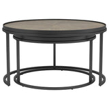 Rodrigo 2 - piece Round Nesting Tables Weathered Elm - 931215 - image - 4